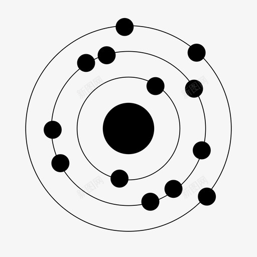 013铝铝原子地球图标svg_新图网 https://ixintu.com 013铝铝 元素周期表 原子 地球 金属 锡