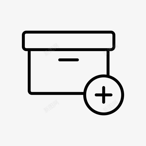 包添加框文件图标svg_新图网 https://ixintu.com 包添加 存储 文件 框