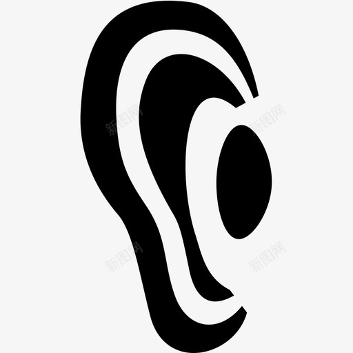 耳朵象征一个身体图标svg_新图网 https://ixintu.com 耳朵 象征一个身体