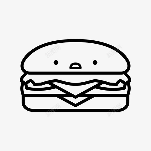 汉堡食物情绪图标svg_新图网 https://ixintu.com wtf 情绪 汉堡 汉堡情绪 食物