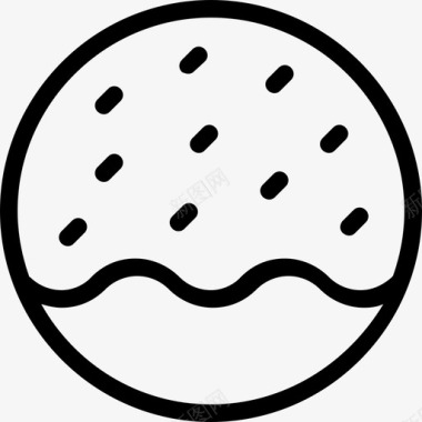 果冻填充甜甜圈面包店糖果图标图标