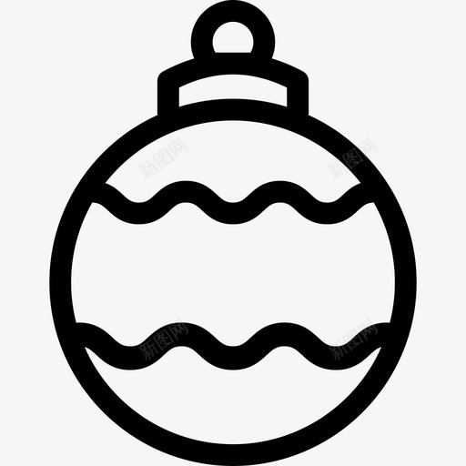 圣诞饰品形状圣诞快乐线图标svg_新图网 https://ixintu.com 圣诞快乐线 圣诞饰品 形状