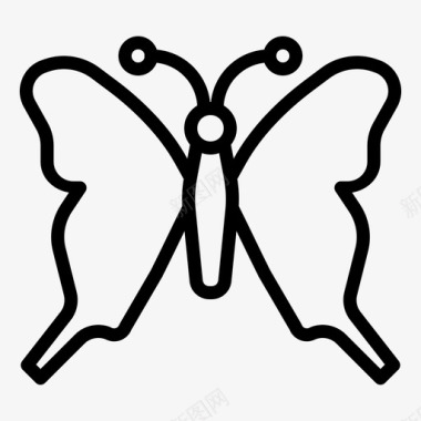 蝴蝶飞舞昆虫图标图标