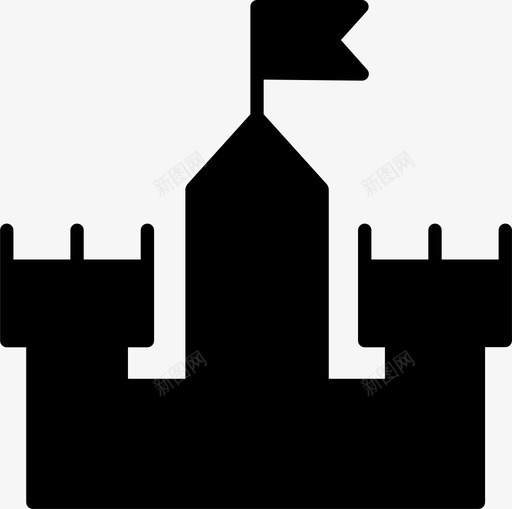 城堡景点大厦图标svg_新图网 https://ixintu.com 城堡 塔 大厦 旅游 景点 游客