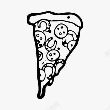 披萨快餐食品图标图标