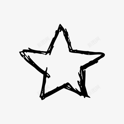 星星涂鸦绘画图标svg_新图网 https://ixintu.com 五角星 星星 涂鸦 绘画