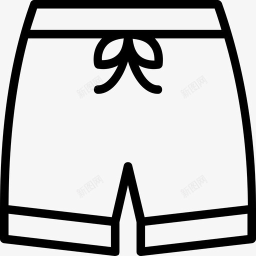 短裤服装女士图标svg_新图网 https://ixintu.com 女士 女士服装轮廓收集 服装 短裤 运动