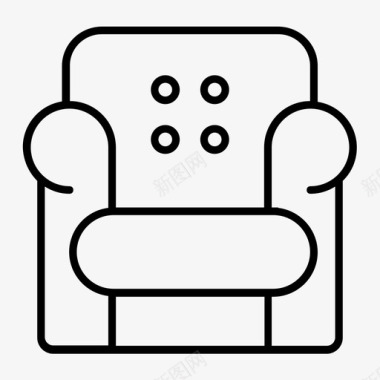 椅子扶手椅家具图标图标