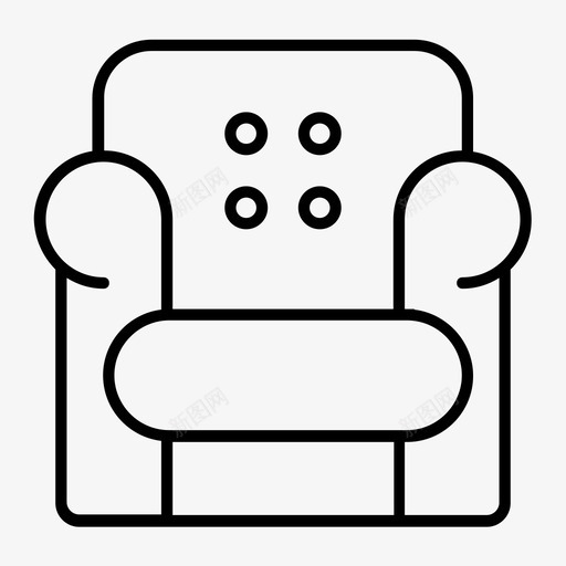 椅子扶手椅家具图标svg_新图网 https://ixintu.com 家具 座椅 扶手椅 椅子
