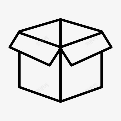 立方体盒子纸箱打开图标svg_新图网 https://ixintu.com 包装 打开 立方体盒子 纸箱