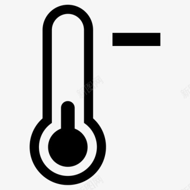 温度下降温度计图标图标