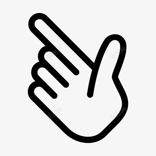 向上向左手指手图标svg_新图网 https://ixintu.com 向上向左 手 手指 手指向左上 签名