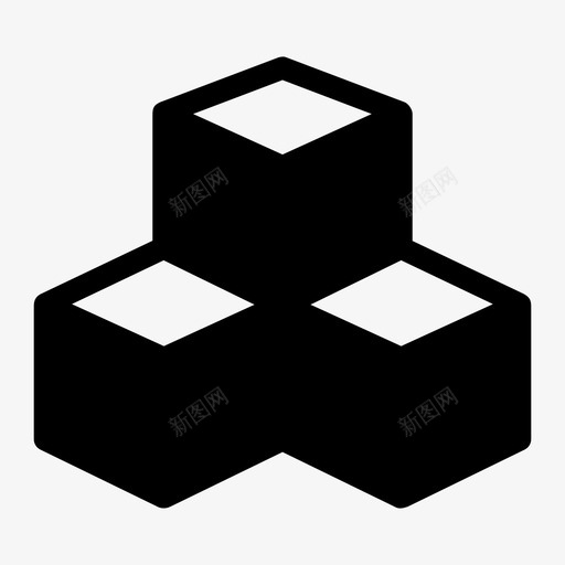 方糖方块几何学图标svg_新图网 https://ixintu.com 几何学 方块 方糖 方糖素描