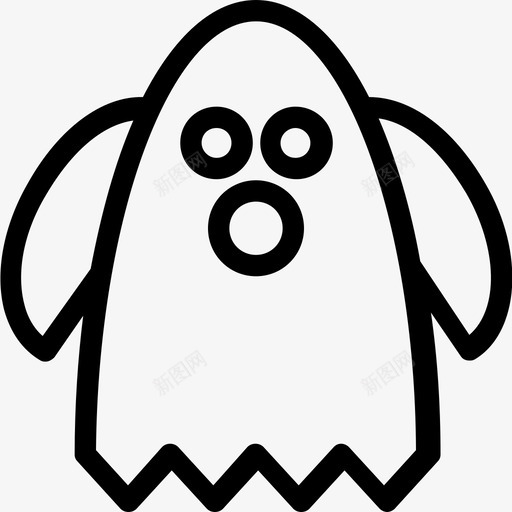 邪恶可怕幽灵图标svg_新图网 https://ixintu.com 可怕 幽灵 恐怖 聚会和庆祝线图标 邪恶