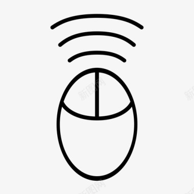 无线鼠标连接互联网图标图标