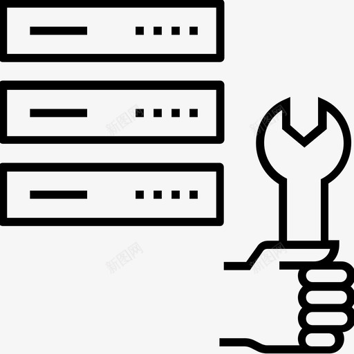 数据管理客户端服务器首选项图标svg_新图网 https://ixintu.com 1400网络和搜索引擎优化平面线图标 客户端服务器 数据管理 首选项