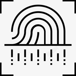 网页指纹指纹扫描仪指纹安全登录图标高清图片