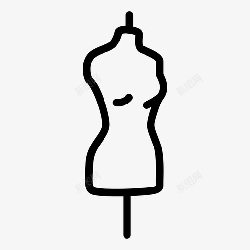 人体模特女性身体服装形式图标svg_新图网 https://ixintu.com 人体模特 人体模特女性 服装制作 服装形式 身体 连衣裙