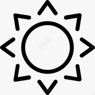 阳光科技线图标图标