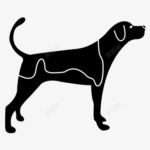 狗动物猎犬图标svg_新图网 https://ixintu.com 侧摆姿势 动物 哺乳动物 宠物 狗 猎犬