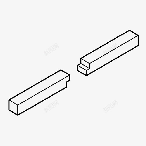 搭接木工连接图标svg_新图网 https://ixintu.com 搭接 木工 木接头 细木工 细部 连接