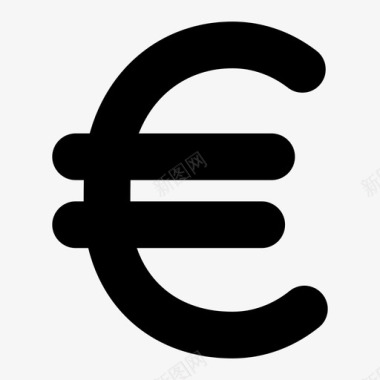 欧元货币欧盟图标图标