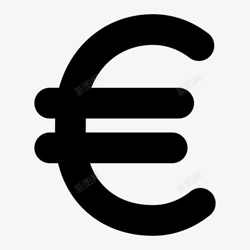 欧元货币欧盟图标svg_新图网 https://ixintu.com 商业稳健 欧元 欧盟 货币