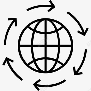 全球解决方案全球星球图标图标