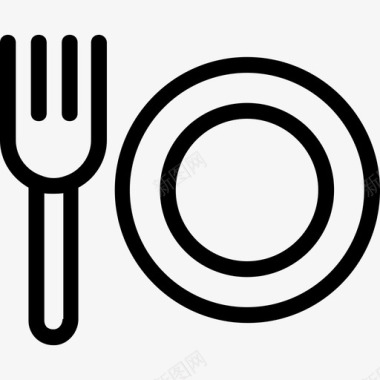 餐厅叉子刀图标图标