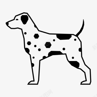 斑点狗动物狗图标图标
