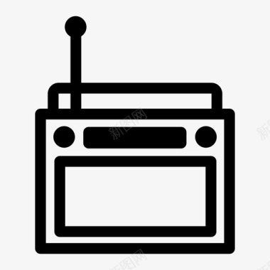 收音机收音机天线收音机电台图标图标