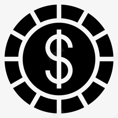 赌博赌场硬币图标图标