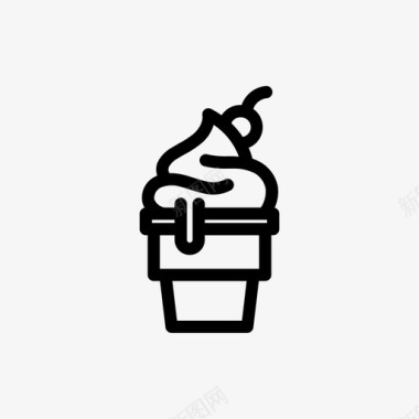 冰淇淋冰激凌凉爽图标图标