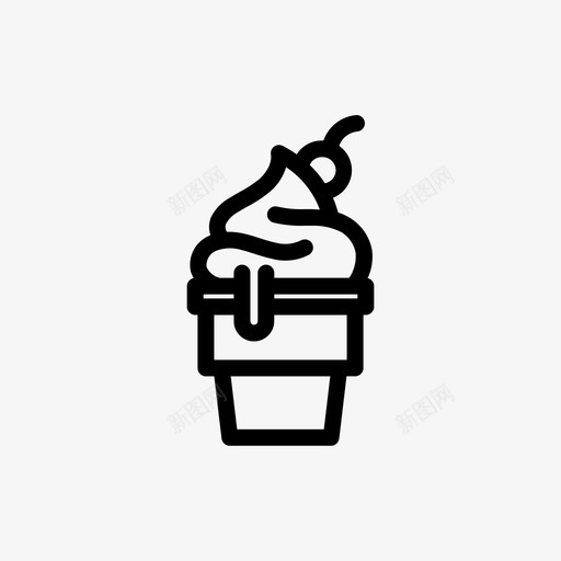 冰淇淋冰激凌凉爽图标svg_新图网 https://ixintu.com 冰淇淋 冰激凌 凉爽 厨房 夏季 奶制品 甜食