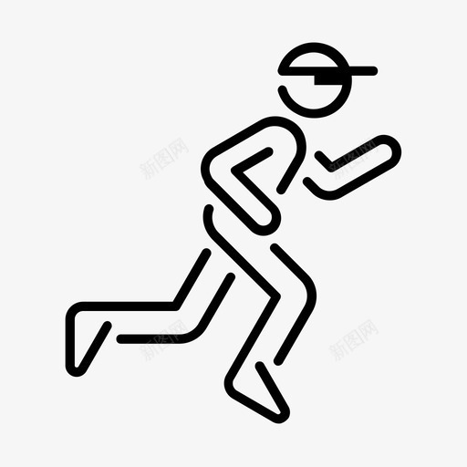 跑步慢跑运动图标svg_新图网 https://ixintu.com 夏季 夏季运动 慢跑 跑步 运动