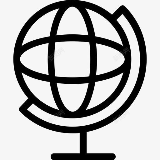地球仪桌面地球仪教育图标svg_新图网 https://ixintu.com 地图 地球仪 教育 桌面地球仪 科学技术线图标 表地球仪