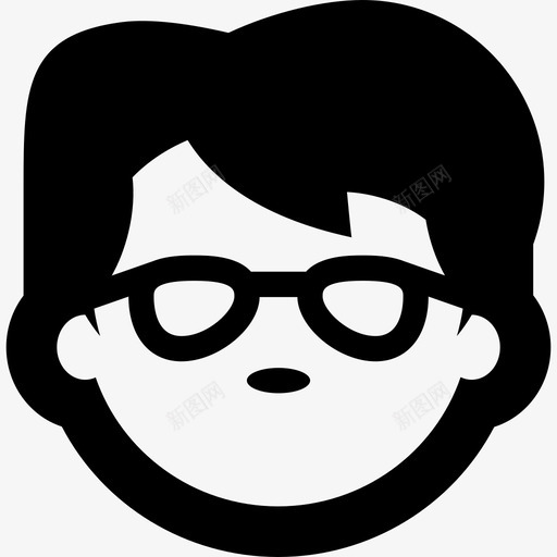 男孩脸上戴着眼镜人人的象形图图标svg_新图网 https://ixintu.com 人 人的象形图 男孩脸上戴着眼镜
