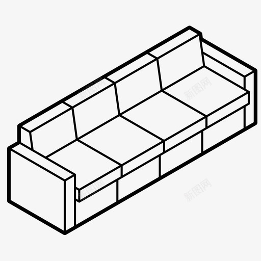 沙发家具客厅图标svg_新图网 https://ixintu.com 客厅 家具 放松 沙发 沙发扶手椅