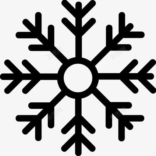 雪花圣诞节霜冻图标svg_新图网 https://ixintu.com 冬天 圣诞节 派对和庆祝线图标 雪花 雪花飘落 霜冻