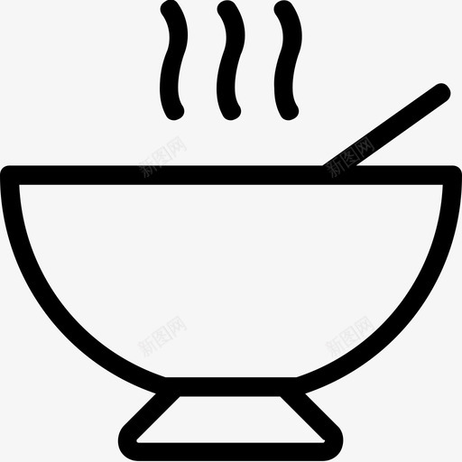 碗食物食物碗图标svg_新图网 https://ixintu.com 搅拌碗 汤 热食物 碗 食物 食物碗 食物线图标