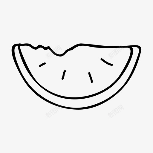 西瓜食物水果图标svg_新图网 https://ixintu.com 健康食品 水果 西瓜 食物