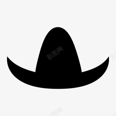牛仔帽十加仑十加仑帽子图标图标