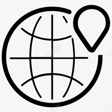 全球位置导航pin图标图标