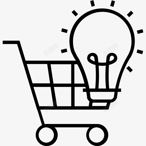 电子商务解决方案创意购物图标svg_新图网 https://ixintu.com 1400网页和搜索引擎优化平面线图标 创意 电子商务解决方案 购物