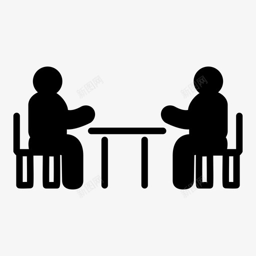 坐着开会人图标svg_新图网 https://ixintu.com 人 坐着 开会 桌 谈 谈生意