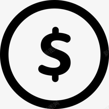 硬币美元金融图标图标
