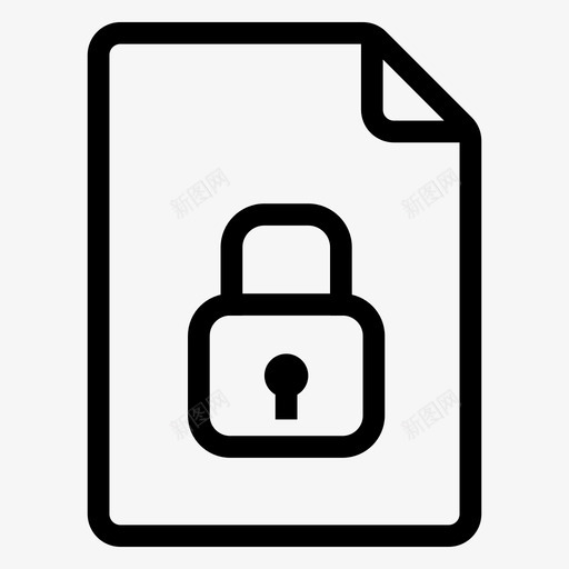 锁文档文件文档记录图标svg_新图网 https://ixintu.com 文件和文件夹行图标 文档 文档文件 文档记录 记录文件 锁