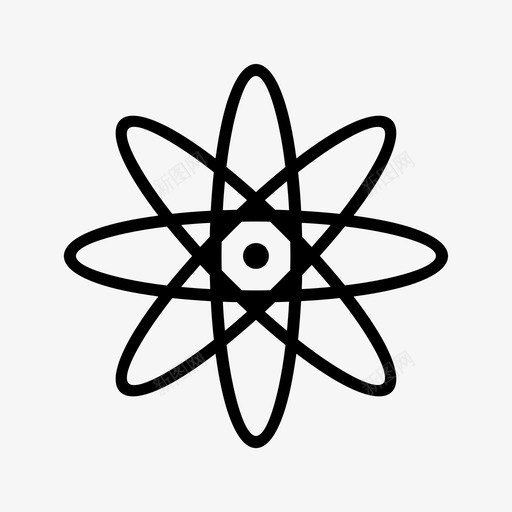 原子分子核图标svg_新图网 https://ixintu.com 分子 原子 教育 核 结构