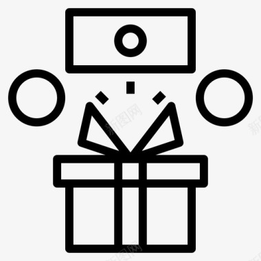 礼物奖金盒子图标图标