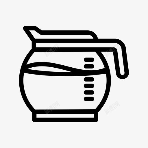 咖啡机冲泡壶图标svg_新图网 https://ixintu.com 冲泡 厨房 咖啡机 壶 水 茶